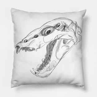 Animal Skull Sketch Pillow