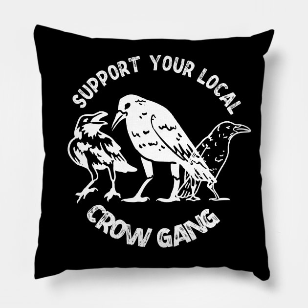Street Crow gang funny vintage ravens lovers Christmas gift Pillow by NIKA13