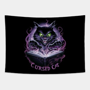 cursed cat Tapestry