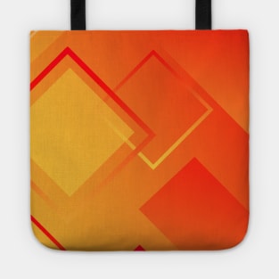 Geometric Orange And Red Diamond Art Deco Pattern Design Tote