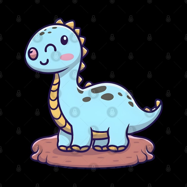 Cute Kawaii baby dinosaur by Spaceboyishere