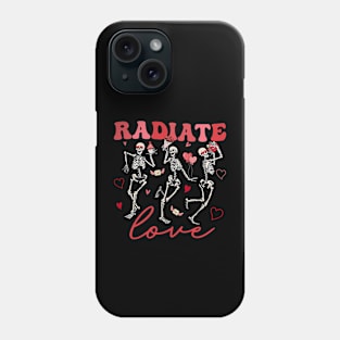 Radiate Love Skeleton Valentine_s Day Phone Case