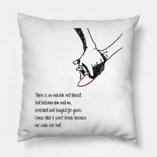 Red Thread Hands Pillow