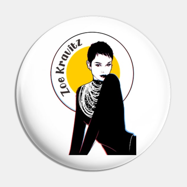 Zoe Kravitz Black and white Pin by nasib