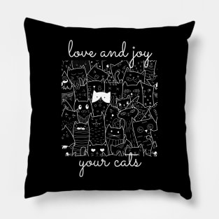 love and joy your cat shirt for your gift Pillow