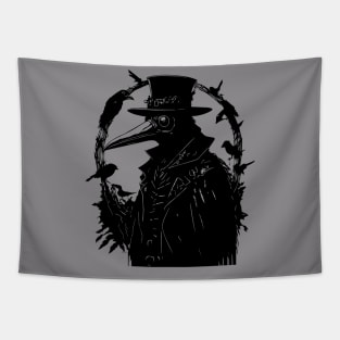 doctor plague with black crows Tapestry