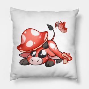 Red Mushroom  Minecraft cow Pillow