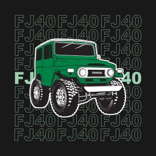Green FJ40 Stacked T-Shirt