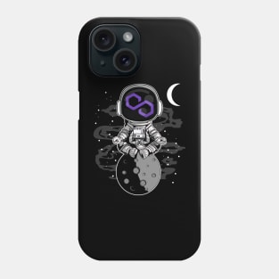 Astronaut Polygon Matic Coin To The Moon Crypto Token Cryptocurrency Wallet Birthday Gift For Men Women Kids Phone Case