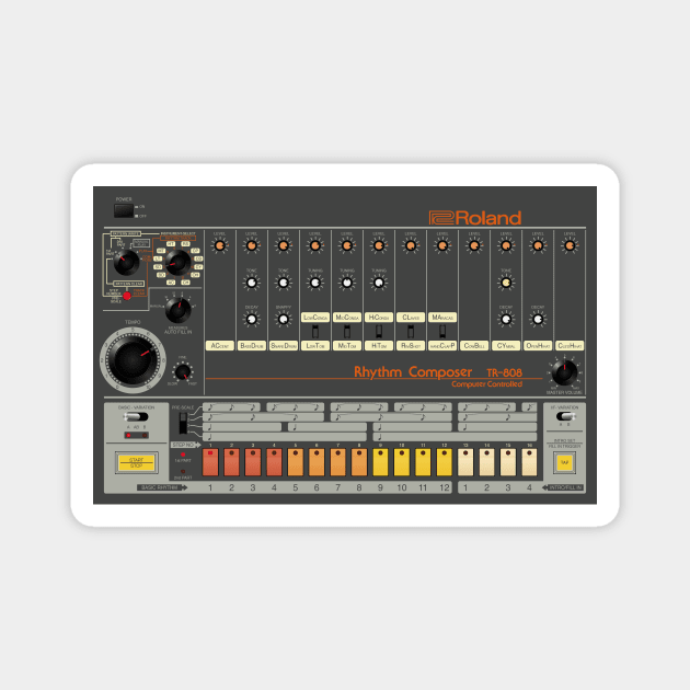 Roland TR-808 Rhythm Composer Magnet by RetroFitted