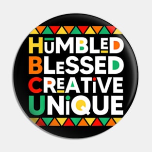 Hbcu Humbled Blessed Creative Unique Historical Black Pin