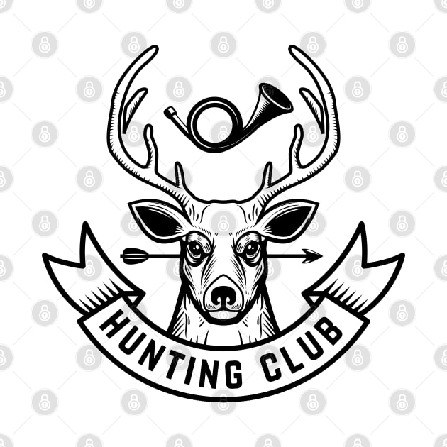 Hunting club Emblem template of hunting emblem with deer head. Design element by RubyCollection