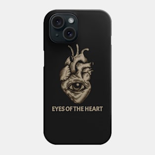 Eyes of the heart brown Phone Case