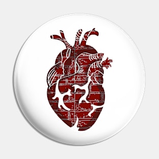 heart of brick Pin