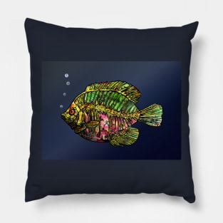 Skeleton Fish 1 Pillow