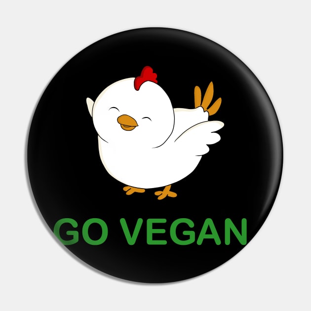 Go Vegan Cute Chick 2 Pin by valentinahramov