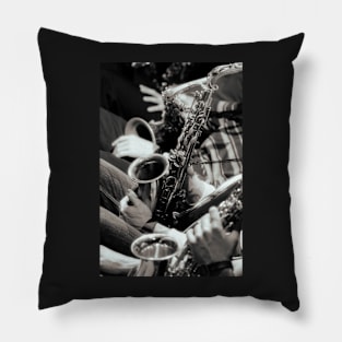 Jazz Saxophones Pillow