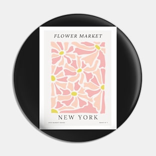 New York Botanical Flower Market Pin