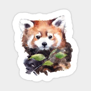 Watercolor red panda painting Magnet