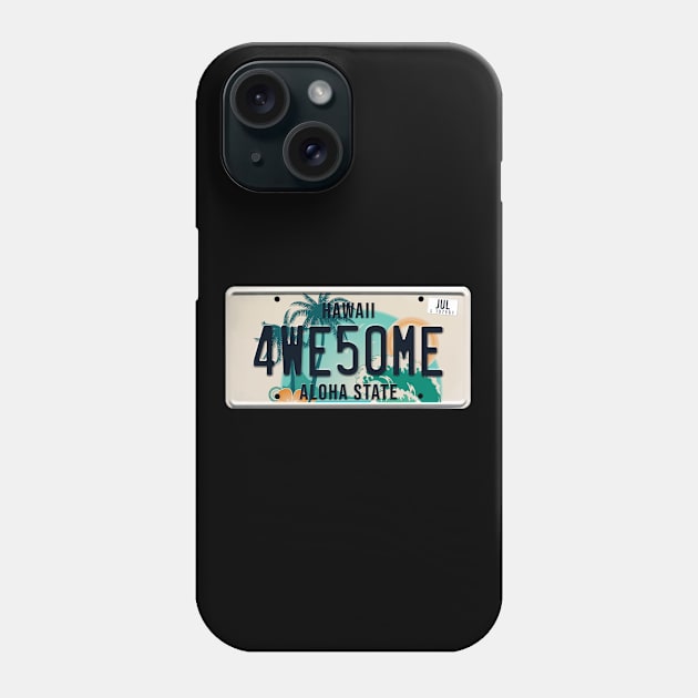 Awesome word on license plate Phone Case by SerenityByAlex