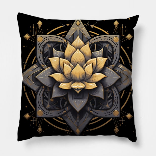 Lotus Flower Pillow by MushMagicWear