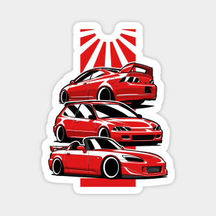 Red Honda Civic Integra S2000 JDM Mix Magnet