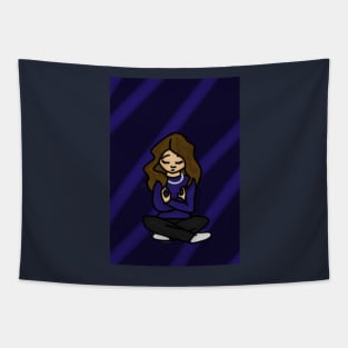 Meditating Girl Tapestry