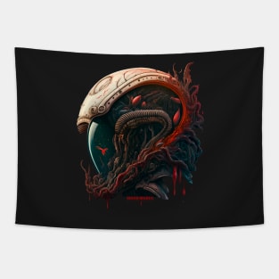 Xeno Helmet - Necro Merch Tapestry