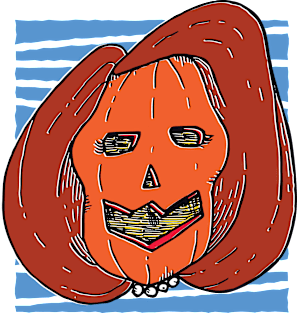 Nancy Pelosi Comedy Halloween Pumpkin Magnet