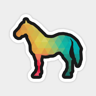 Rainbow horse silhouette Magnet