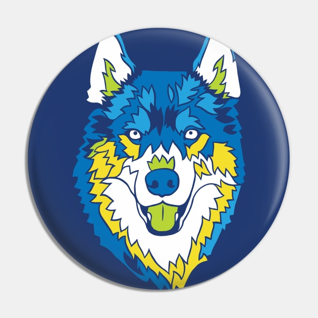 A Cool Husky Pin by polliadesign