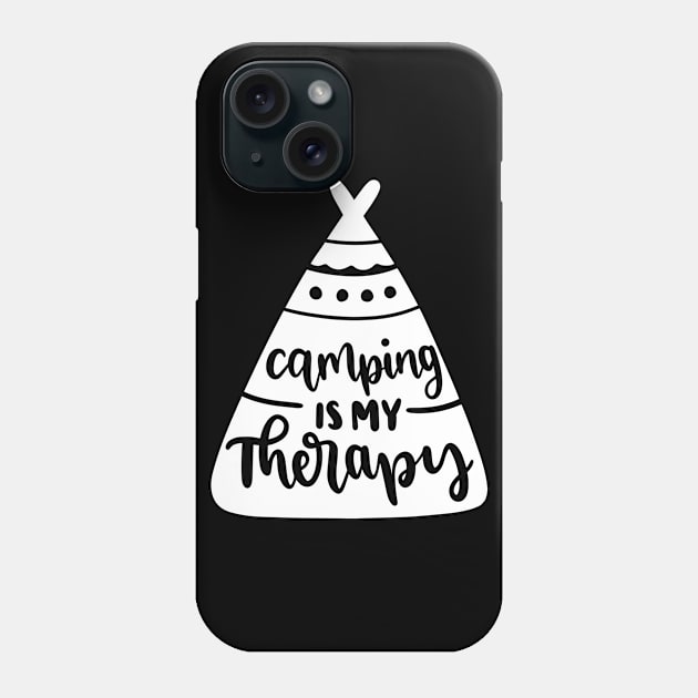 Camping Is My Therapy Phone Case by ThrivingTees