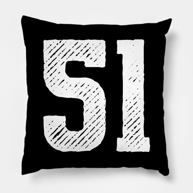 Fifty One 51 Pillow by colorsplash