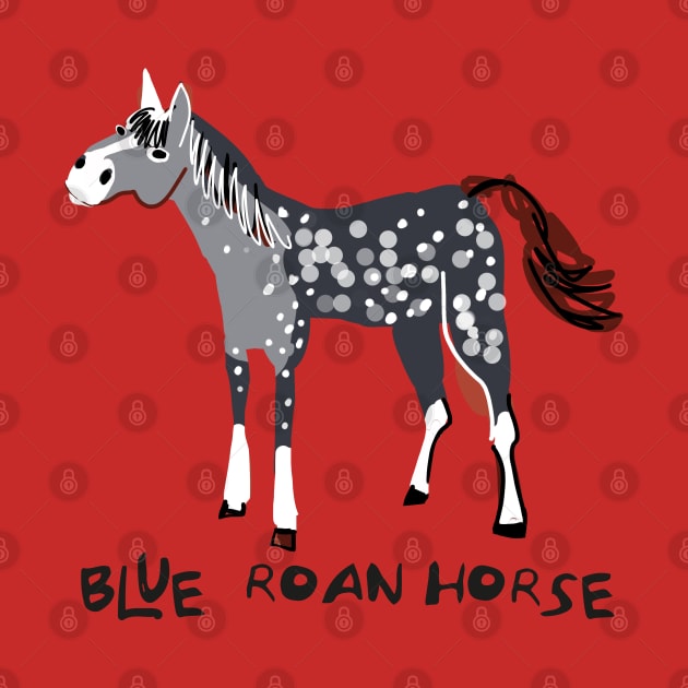 Blue Roan horse by belettelepink