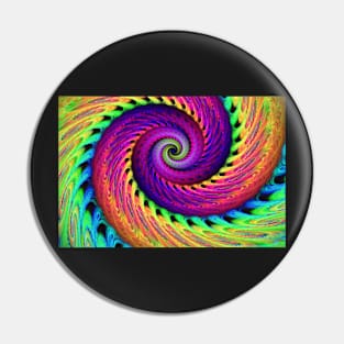 Rainbow swirl Pin