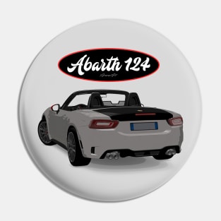 ABARTH 124 Bianco back Pin