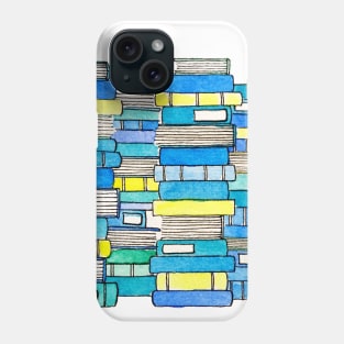 Blue & Yellow Books Phone Case