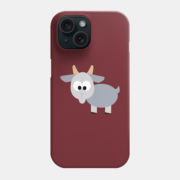 Adorable Gray Goat Phone Case by Hedgie Designs