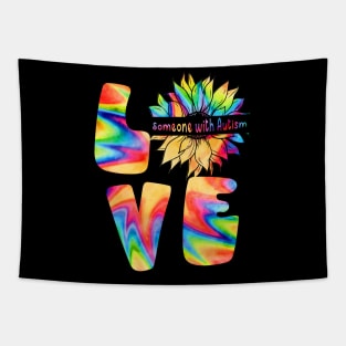 Some One With Autism Tie Dye Tapestry