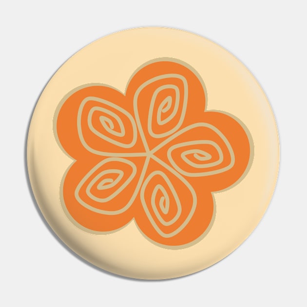 Elegant orange flower with a touch of gold Pin by Funky Flower Girl