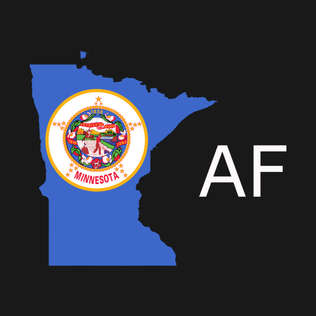 Minnesota Flag State Pride AF (white) by Big Term Designs