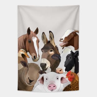 Farm animals Portrait Tapestry