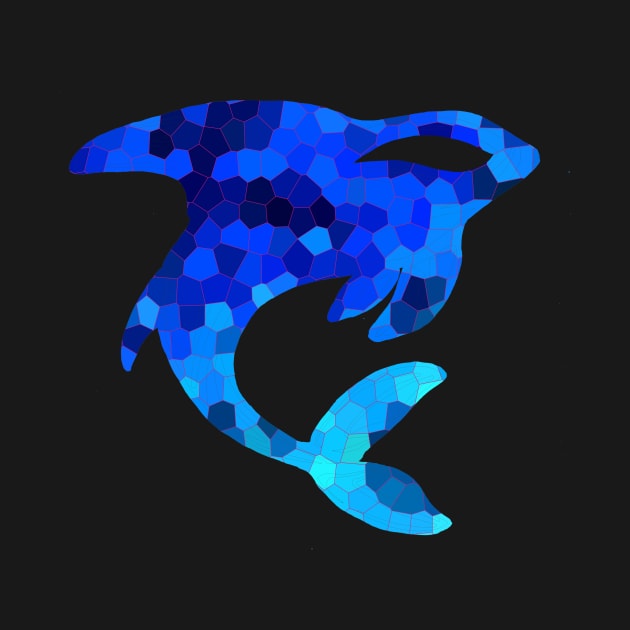 Orca Tattoo Blue Mosaic by ZeichenbloQ