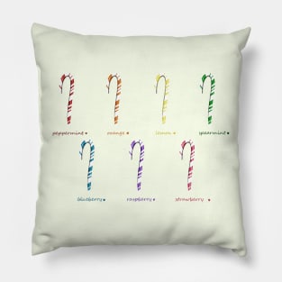 Rainbow Candy Canes Pillow