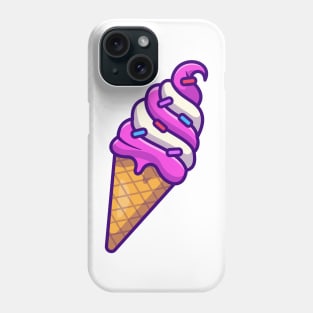 Ice Cream Cartoon Illustration Phone Case