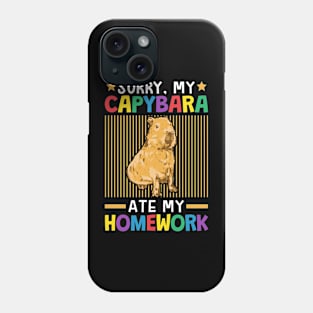 Sorry, My Capybara Ate My Homework Phone Case