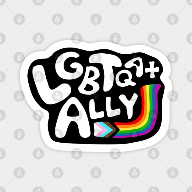 LGBTQA+ Ally Magnet by LunarCartoonist
