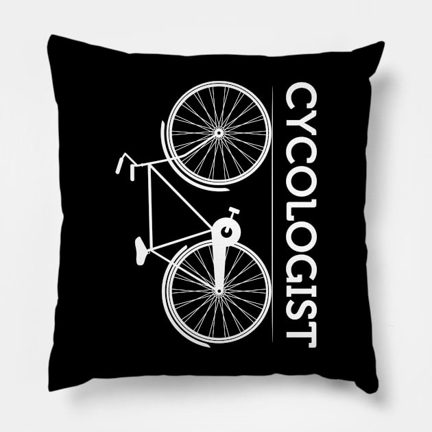 Funny Cycologist Bike Pillow by Bequeen