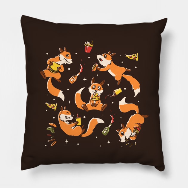 Fast Food Foxes by Tobe Fonseca Pillow by Tobe_Fonseca
