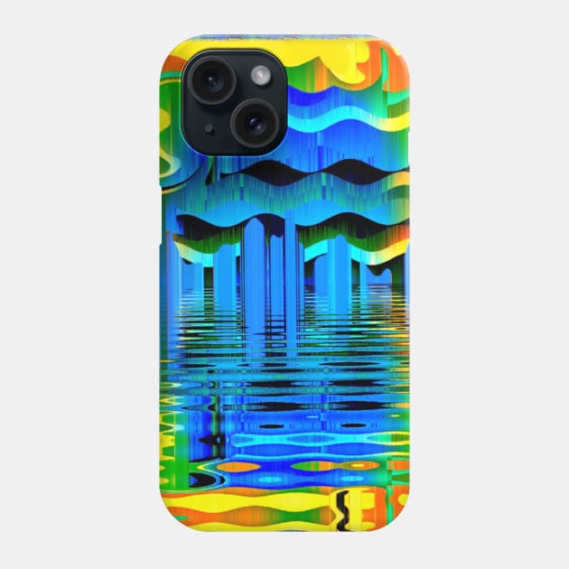 Surf at dawn abstract Phone Case by SilverPixieArt